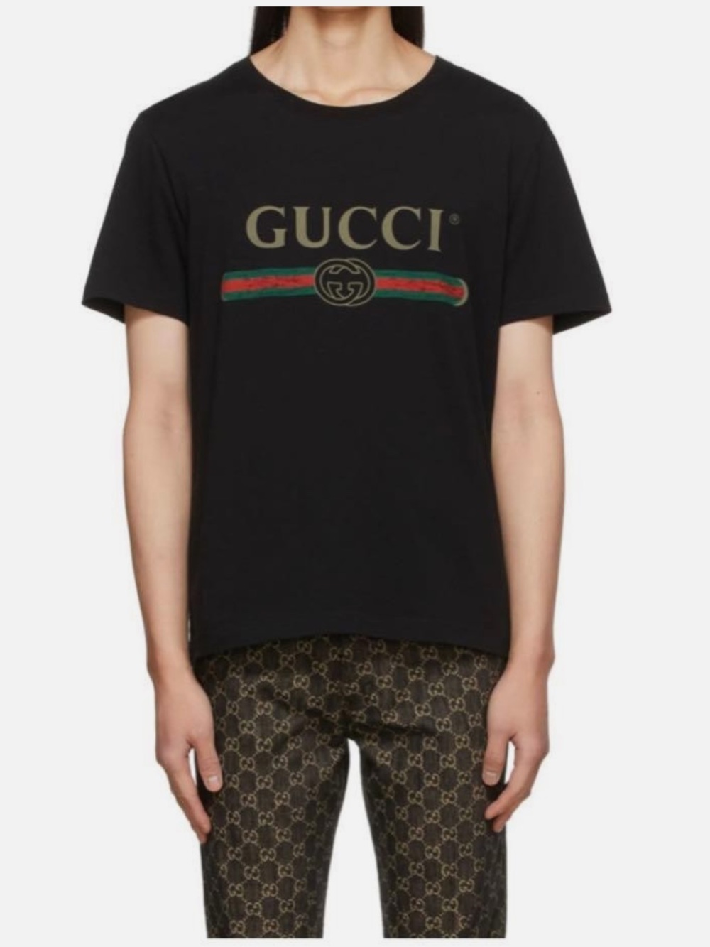 Authentic Gucci logo print t-shirt